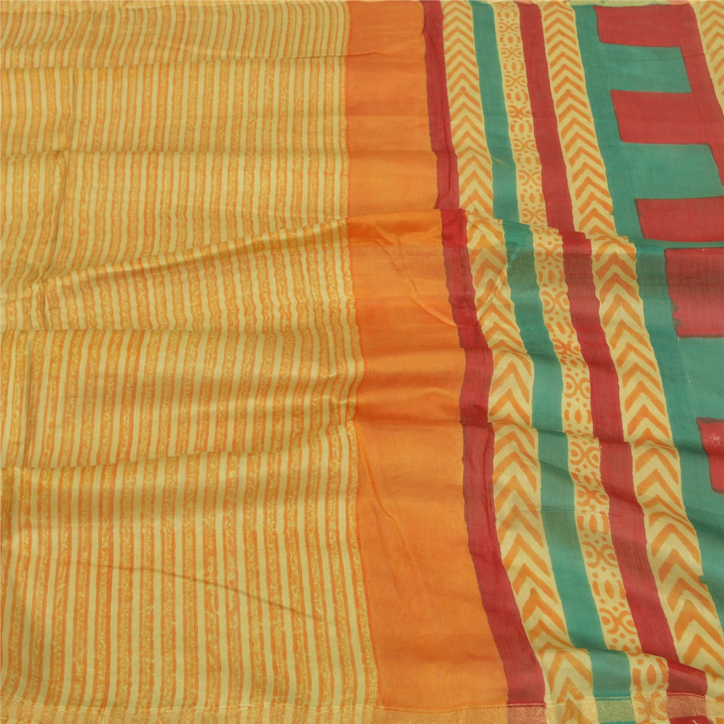 Sanskriti Vintage Dupatta Long Stole Blend Silk Hijab Printed Soft Scarves