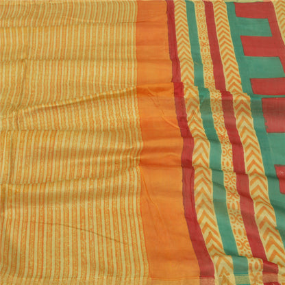 Sanskriti Vintage Dupatta Long Stole Blend Silk Hijab Printed Soft Scarves