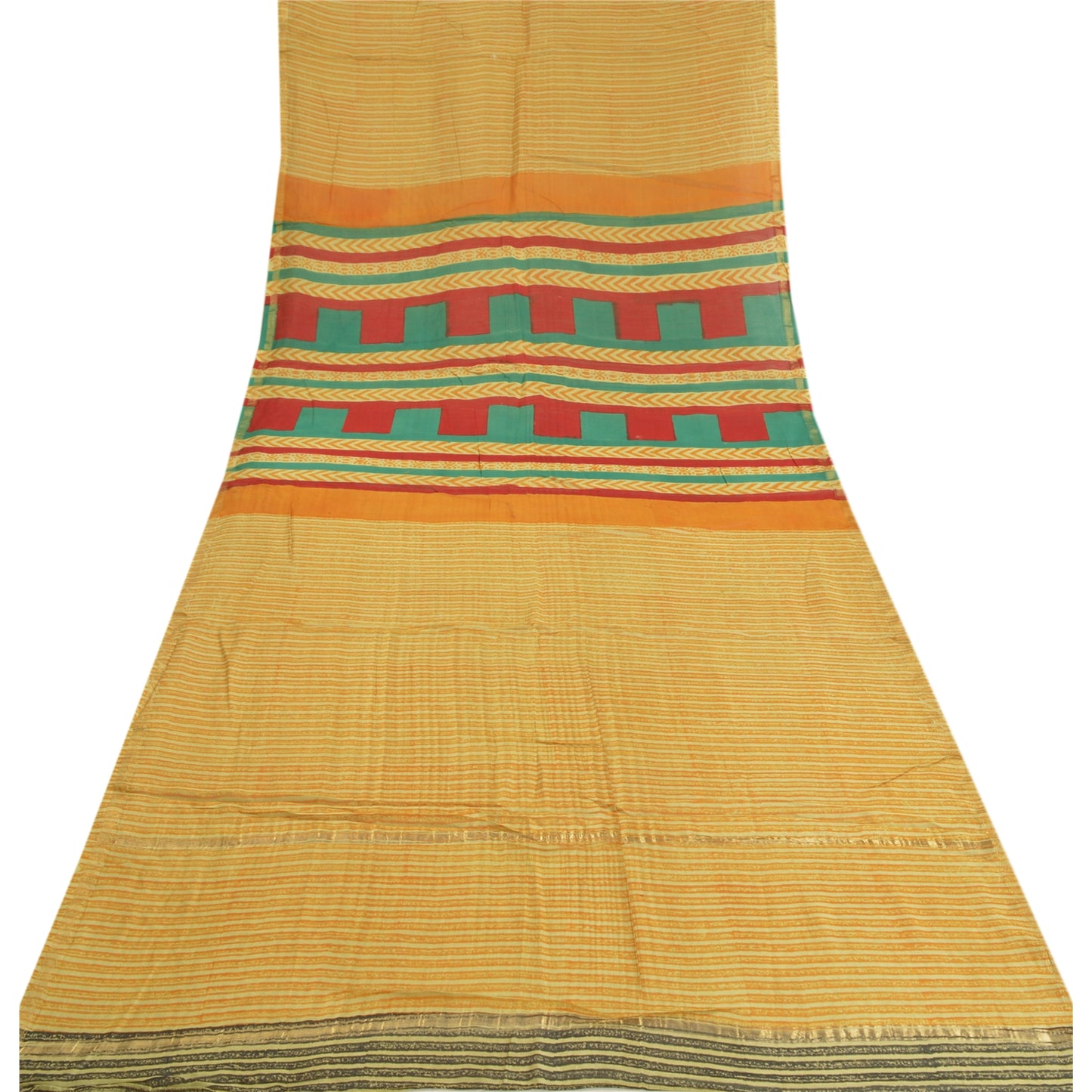 Sanskriti Vintage Dupatta Long Stole Blend Silk Hijab Printed Soft Scarves