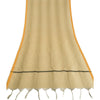 Sanskriti Vintage Dupatta Long Stole Art Silk Ivory Hijab Woven Soft Scarves