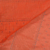 Sanskriti Vintage Dupatta Long Stole Art Silk Dark Orange Printed Kota Doria