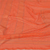 Sanskriti Vintage Dupatta Long Stole Art Silk Dark Orange Printed Kota Doria