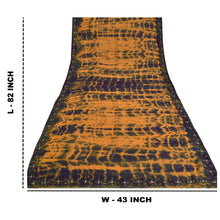 Load image into Gallery viewer, Sanskriti Vintage Dupatta Long Stole Art Silk Saffron Hand Beaded Tie-Dye Veil
