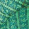 Sanskriti Vintage Dupatta Long Stole Green Blend Silk Printed Scarves