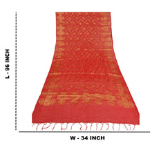 Load image into Gallery viewer, Sanskriti Vintage Dupatta Long Stole Art Silk Red Hijab Woven Scarves
