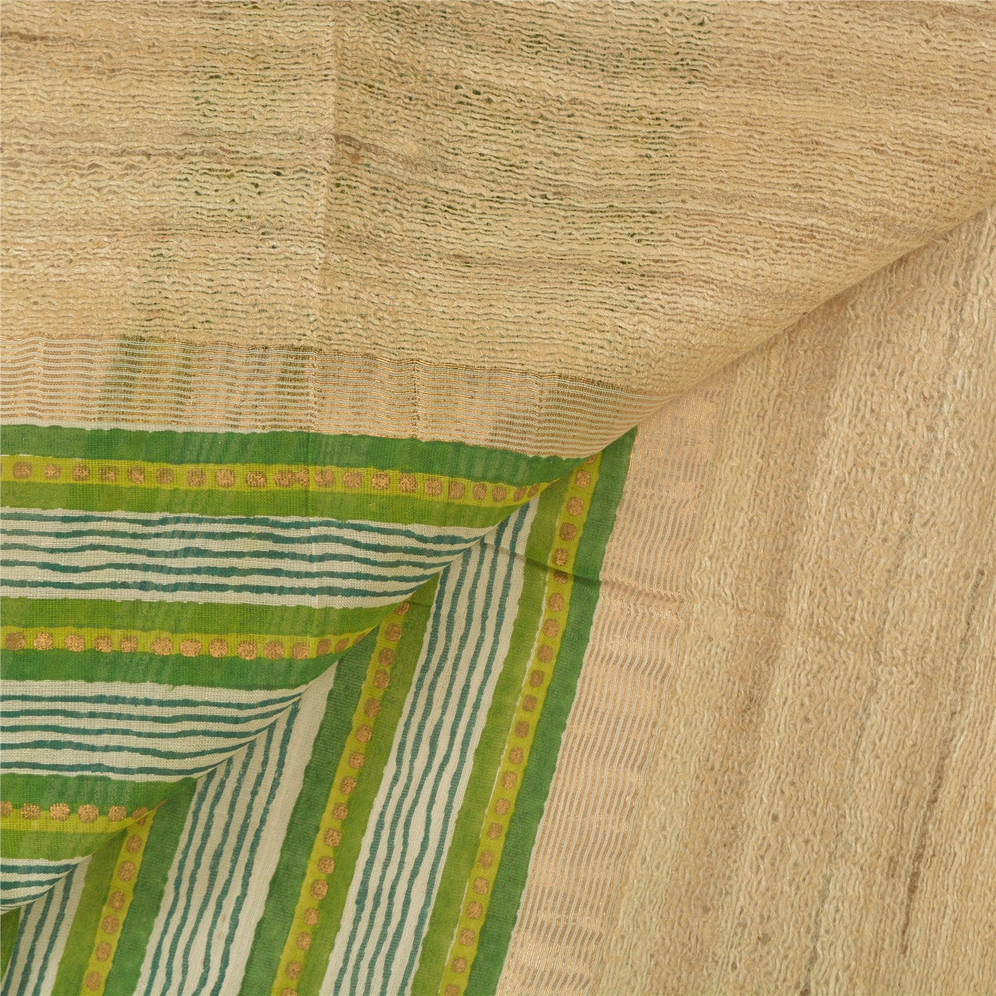 Sanskriti Vintage Dupatta Long Stole Cotton Ivory Painted Woven Scarves