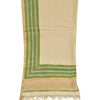 Sanskriti Vintage Dupatta Long Stole Cotton Ivory Painted Woven Scarves