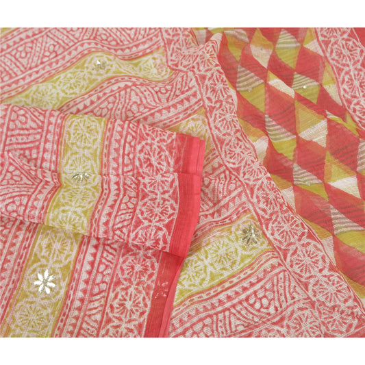 Санскритский винтажный длинный палантин Dupatta из чистого хлопка с принтом Кота Дориа Хиджаб