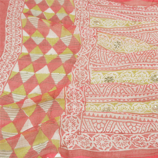 Sanskriti Vintage Dupatta Long Stole Pure Cotton Printed Woven Kota Doria Hijab