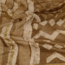 Load image into Gallery viewer, Sanskriti Vintage Dupatta Long Stole Pure Chanderi Silk Brown Hijab Batik Veil
