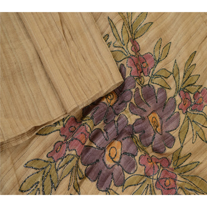 Sanskriti Vintage Dupatta Long Stole Blend Silk Hand Embroidered & Handloom Veil