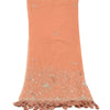 Sanskriti Vintage Dupatta Long Stole Net Mesh Peach Veil Hand Beaded Scarves