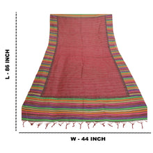 Load image into Gallery viewer, Sanskriti Vintage Dupatta Long Stole Handloom Woven Printed Wine Scarves
