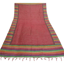 Load image into Gallery viewer, Sanskriti Vintage Dupatta Long Stole Handloom Woven Printed Wine Scarves
