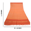 Sanskriti Vintage Dupatta Long Stole Pure Cotton Hijab Orange Woven Scarves