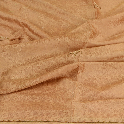 Длинные шарфы-палантины из смеси шелка и бисера коричневого цвета на Санскрити-Винтаж-Дупатта, сотканные вручную