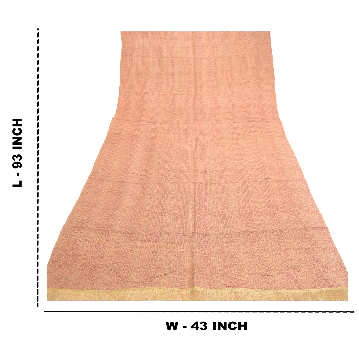 Sanskriti Vintage Dupatta Long Stole 100% Pure Silk Pink Painted Wrap Scarves