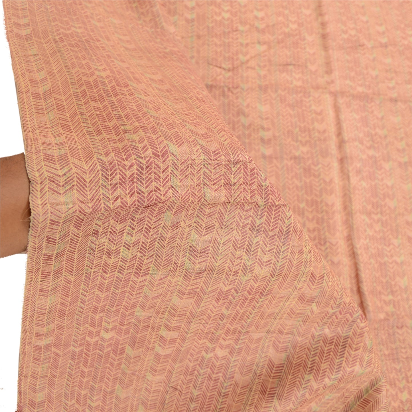 Sanskriti Vintage Dupatta Long Stole 100% Pure Silk Pink Painted Wrap Scarves