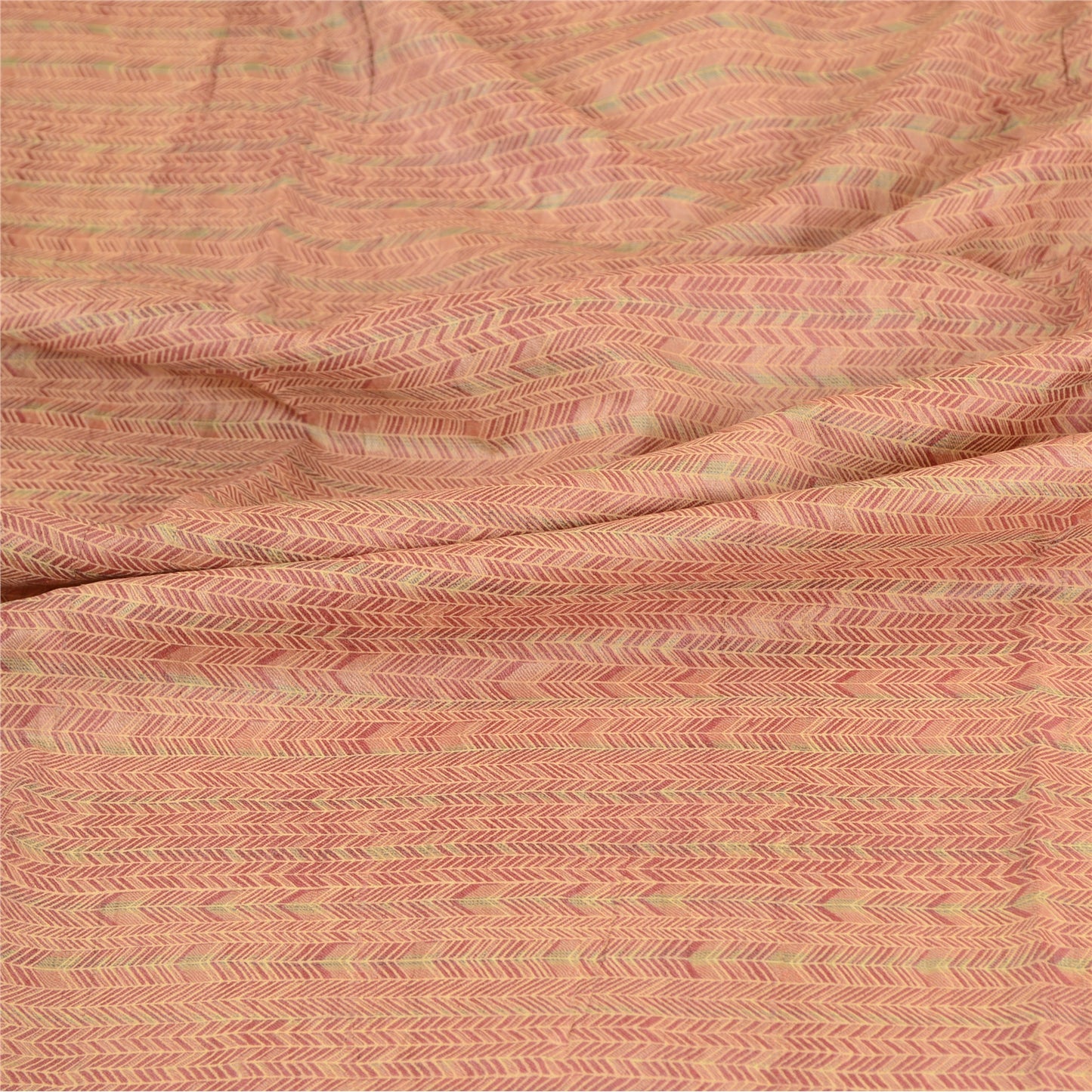 Sanskriti Vintage Dupatta Long Stole 100% Pure Silk Pink Painted Wrap Scarves