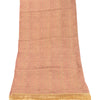 Sanskriti Vintage Dupatta Long Stole 100% Pure Silk Pink Painted Wrap Scarves