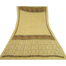 Load image into Gallery viewer, Sanskriti Vintage Dupatta Long Stole Pure Silk Olive Green Embroidered Woven
