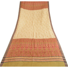 Load image into Gallery viewer, Sanskriti Vintage Dupatta Long Stole Woolen Ivory Shawl Printed Floral Scarves
