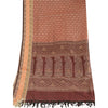 Sanskriti Vintage Dupatta Long Stole Blend Silk Brick Red Woven Scarves