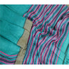 Sanskriti Vintage Dupatta Long Stole Pure Woollen Green Printed Scarves