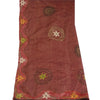 Sanskriti Vintage Dupatta Long Stole Cotton Red Hand Beaded Woven Scarves