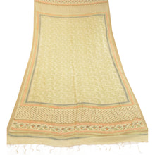 Load image into Gallery viewer, anskriti Vintage Dupatta Long Stole Pure Chanderi Silk Ivory Block Printed Veil
