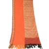 Sanskriti Vintage Dupatta Long Stole Cotton Orange Hijab Woven Scarves