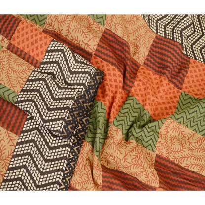 Санскрити Винтаж Дупатта Длинный Палантин Чистый Хлопок Хиджаб Блок Печатный Шарфы