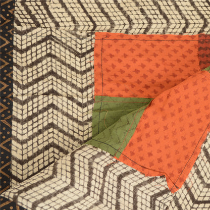 Санскрити Винтаж Дупатта Длинный Палантин Чистый Хлопок Хиджаб Блок Печатный Шарфы