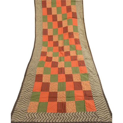 Санскрити Винтаж Дупатта Длинный Палантин Чистый Хлопок Хиджаб Блок Печатный Шарфы