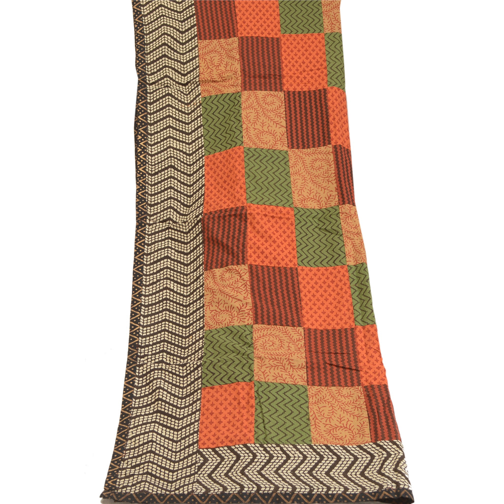 Санскрити Винтаж Дупатта Длинный Палантин Чистый Хлопок Хиджаб Блок Печатный Шарфы