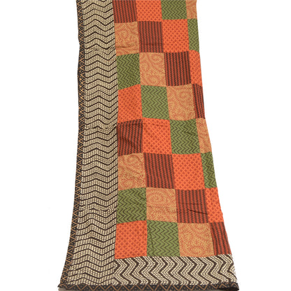 Санскрити Винтаж Дупатта Длинный Палантин Чистый Хлопок Хиджаб Блок Печатный Шарфы