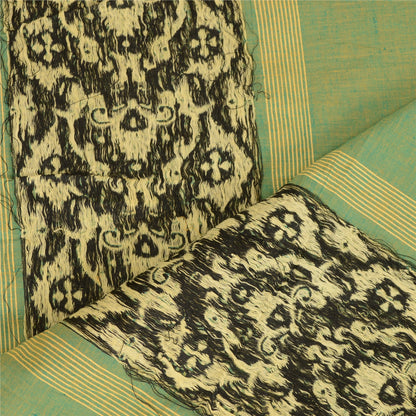 Санскрити Винтаж Дупатта Длинный Палантин Чистый Хлопок Зеленый Хиджаб Тканые Шарфы