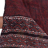 Sanskriti Vintage Dupatta Long Stole Pure Cotton Dark Brown Hand Block-Printed