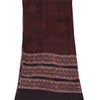 Sanskriti Vintage Dupatta Long Stole Pure Cotton Dark Brown Hand Block-Printed