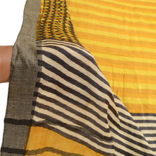 Load image into Gallery viewer, Sanskriti Vintage Dupatta Long Stole Pure Woollen Yellow Printed Wrap Scarves
