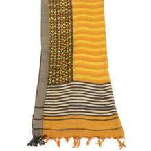 Load image into Gallery viewer, Sanskriti Vintage Dupatta Long Stole Pure Woollen Yellow Printed Wrap Scarves

