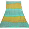 Sanskriti Vintage Dupatta Long Stole Pure Georgette Silk Green Wrap Scarves