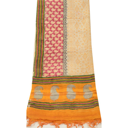 Санскрити Винтаж Длинный Дупатта Палантин Чистый Шелк Хиджаб Блок Печатный Накидка Шарфы