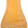 Sanskriti Vintage Yellow Dupatta Long Stole Pure Cotton Block Printed Kalamkari