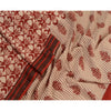 Sanskriti Vintage Long Dupatta Stole Pure Cotton Dark Red Hijab Printed Scarves