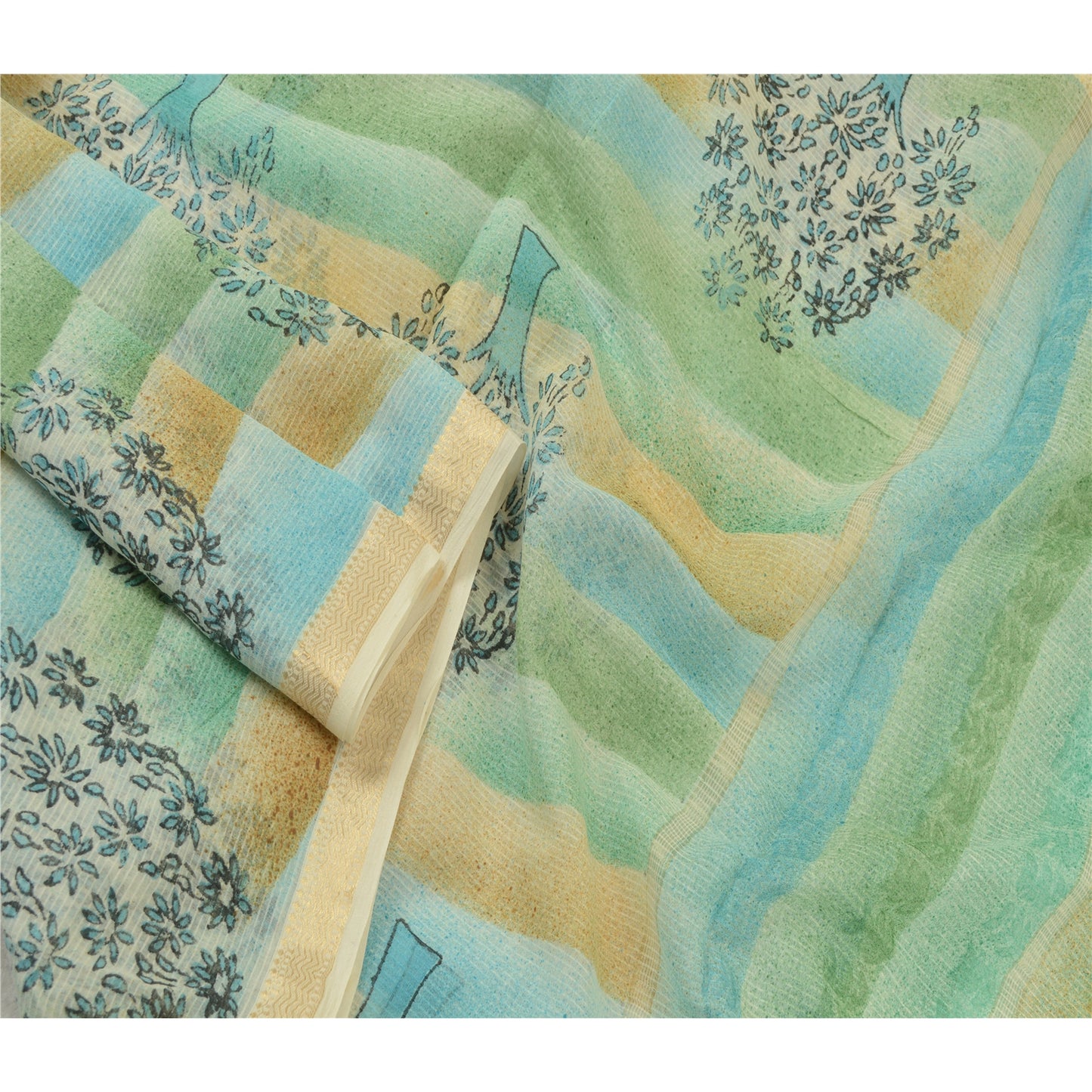 Санскрити Винтаж Длинный Дупатта Палантин Чистый Хлопок Хиджаб Блок Печатный Накидка Фата