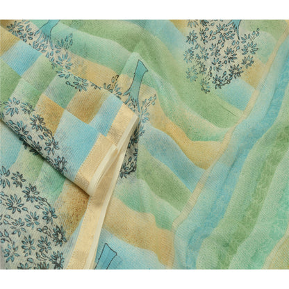 Санскрити Винтаж Длинный Дупатта Палантин Чистый Хлопок Хиджаб Блок Печатный Накидка Фата