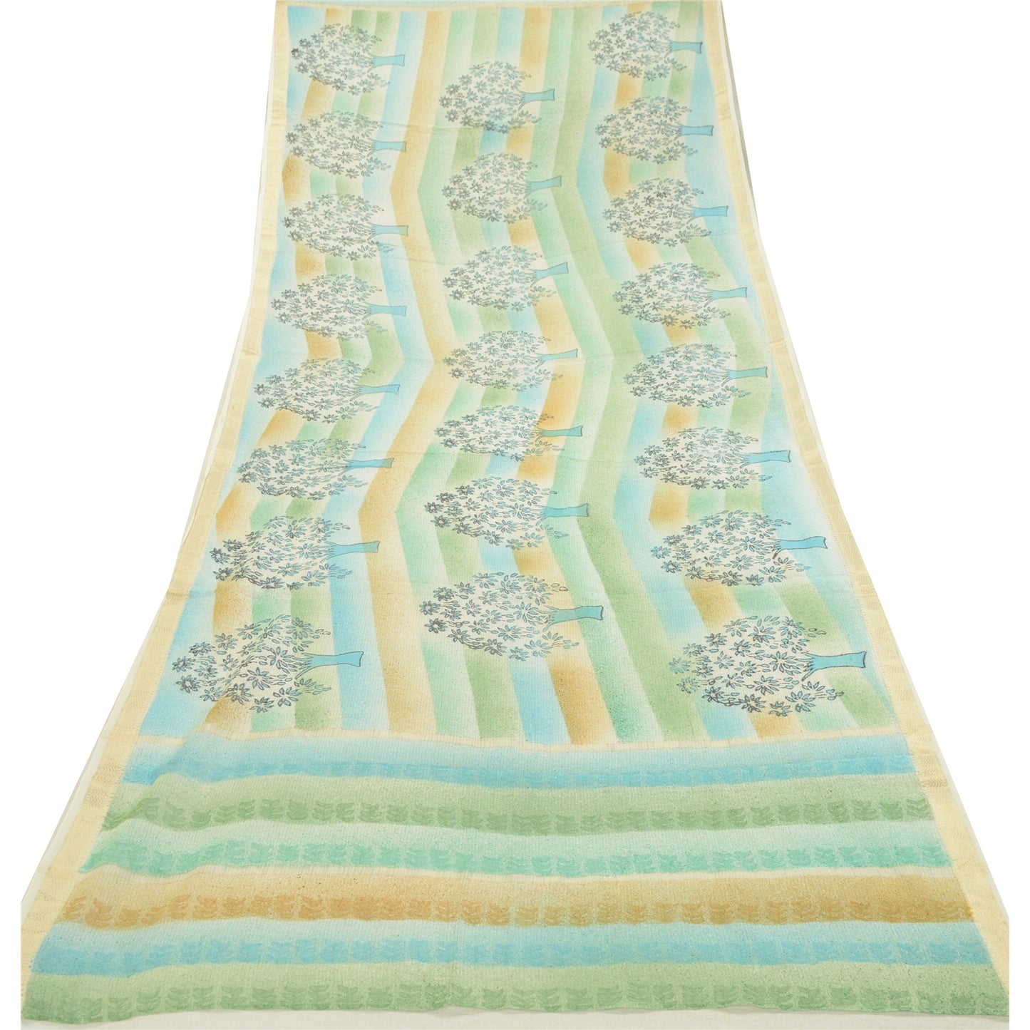 Санскрити Винтаж Длинный Дупатта Палантин Чистый Хлопок Хиджаб Блок Печатный Накидка Фата