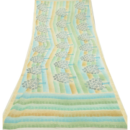 Санскрити Винтаж Длинный Дупатта Палантин Чистый Хлопок Хиджаб Блок Печатный Накидка Фата