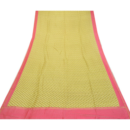 Санскрити Винтаж Зеленый Длинный Дупатта Палантин Хлопок Шелк Печатный Мягкий Шарф